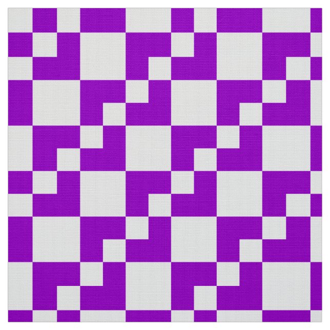 Tela Patchwork Domino: morado y blanco (Retal)