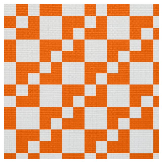 Tela Patchwork Domino: Naranja y blanco (Retal)