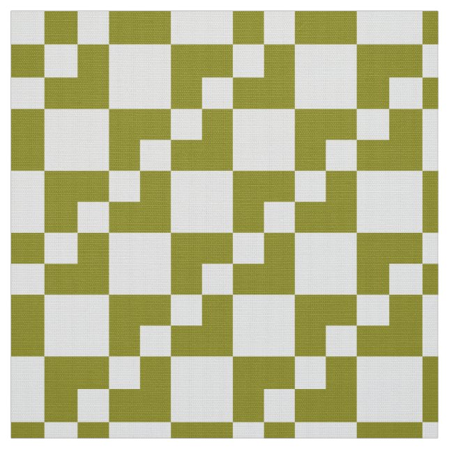 Tela Patchwork Domino: olivo y blanco (Retal)