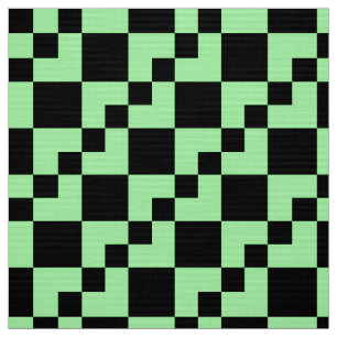 Tela Patchwork Domino: verde y negro de menta