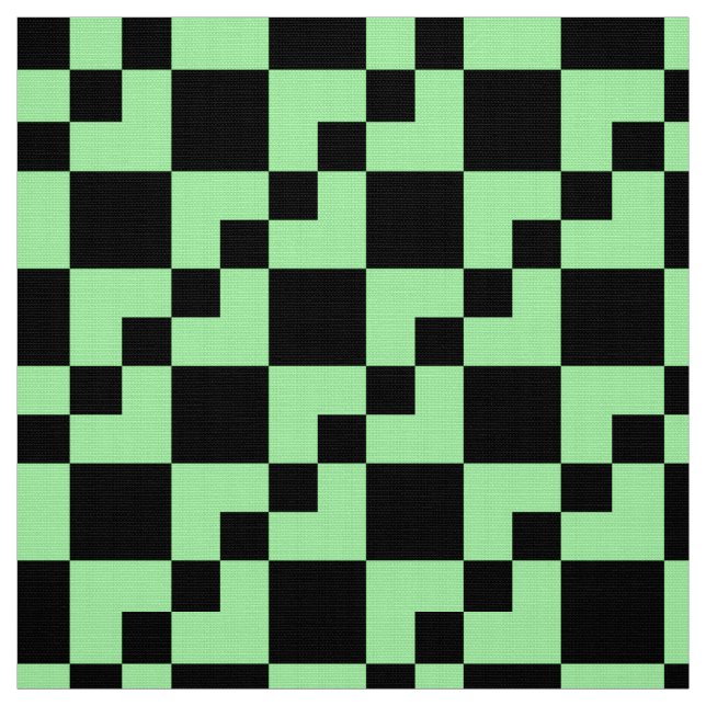 Tela Patchwork Domino: verde y negro de menta (Retal)
