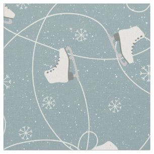 Tela Patines De Hielo Copos De Nieve Senderos De Hielo 