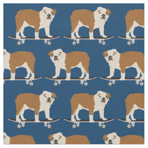 Tela Patines de perros Bulldog ingleses