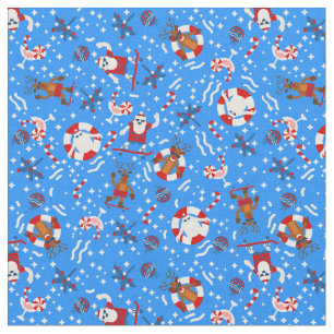 Tela patineta de skater july santa claus