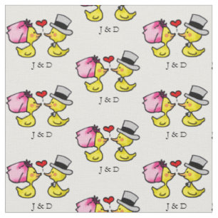 Tela patos lindos de la novia y del novio del boda -