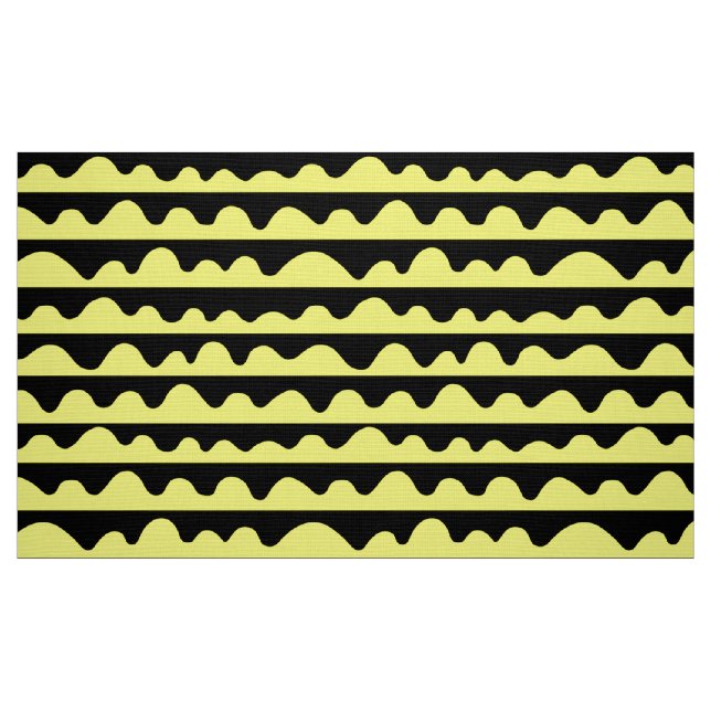 Tela Patrón 020815 - Amarillo y negro ("Cuarto gordo" (fat quarter))