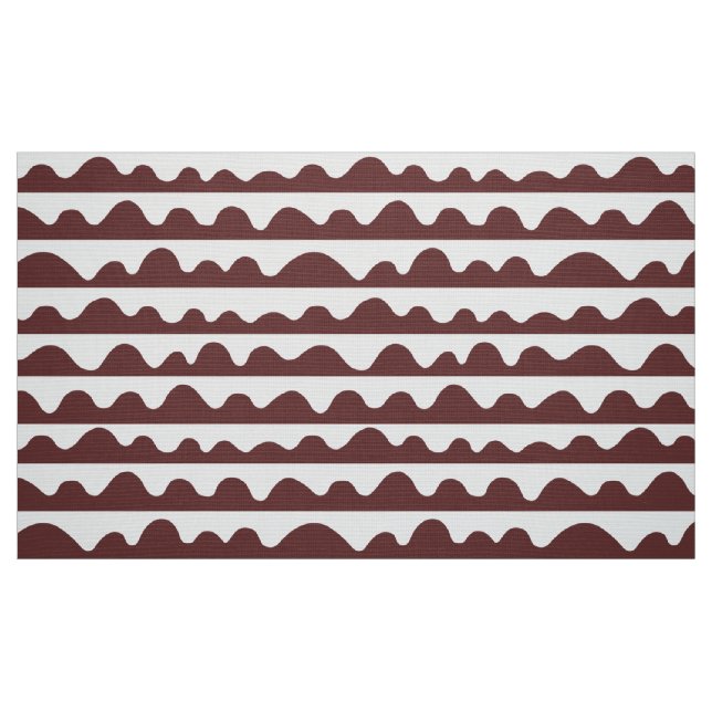 Tela Patrón 020815 - Marrón oscuro y blanco ("Cuarto gordo" (fat quarter))