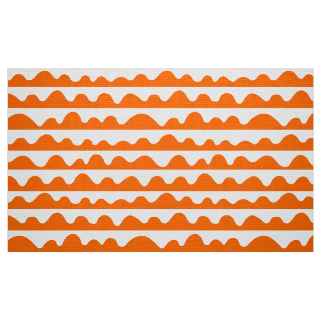 Tela Patrón 020815 - Naranja y blanco ("Cuarto gordo" (fat quarter))