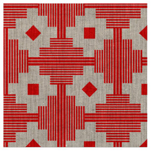 Tela Patrón 061214 - Rojo con blanco