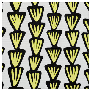Tela Patrón 070515 - Negro y Amarillo sobre Blanco
