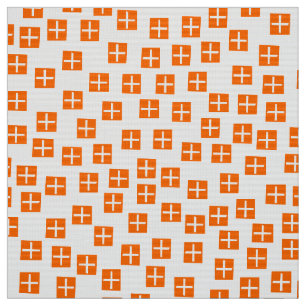 Tela Patrón 270715 - Naranja y blanco