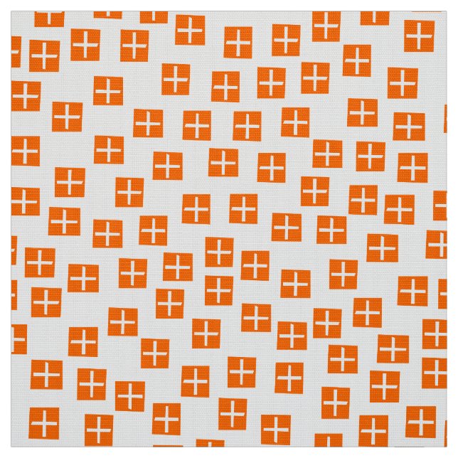 Tela Patrón 270715 - Naranja y blanco (Retal)