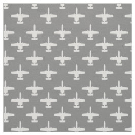 Tela Patrón A-10 de ataque de Warthog blanco y gris