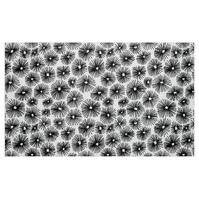 Tela Patrón abstracto 101115 - Negro ("Cuarto gordo" (fat quarter))