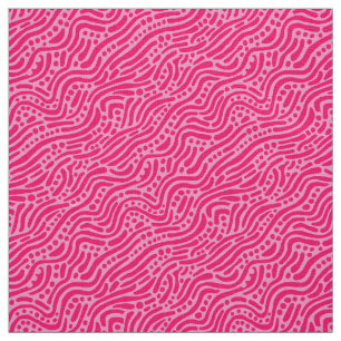 Tela Patrón abstracto 110523 - Rojo neón y rosa