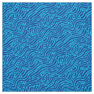 Tela Patrón abstracto 110523 - Tonos de azul v2