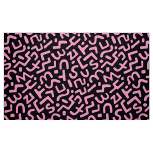 Tela Patrón abstracto 170822 - Rosa en negro