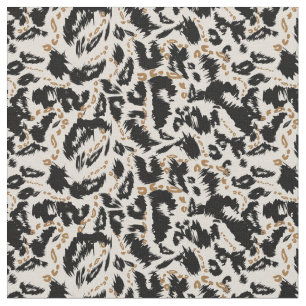 Tela Patrón abstracto bohemio africano de leopardo