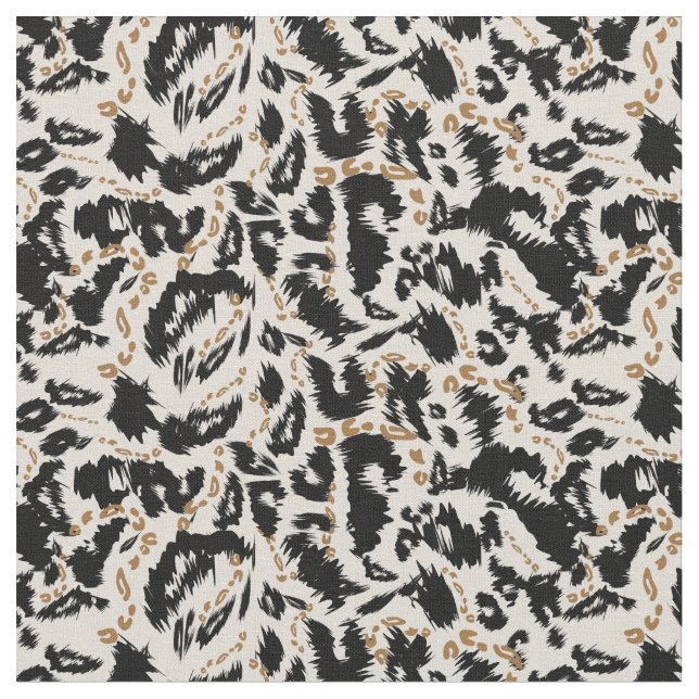 Tela Patrón abstracto bohemio africano de leopardo (De cerca)