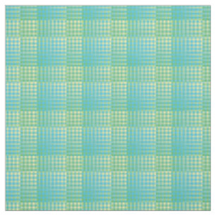 Tela Patrón abstracto de cuadros azules y verdes