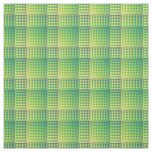 Tela Patrón abstracto de cuadros verdes y azules