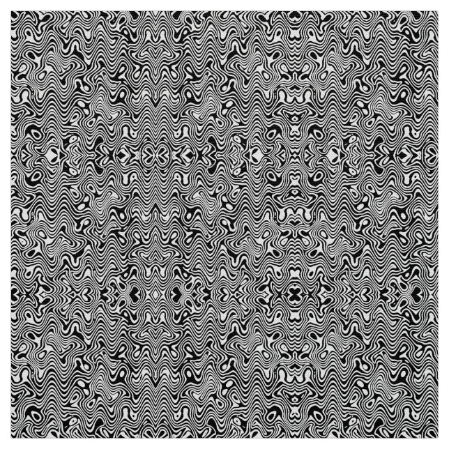 Tela Patrón abstracto en blanco y negro (Retal)