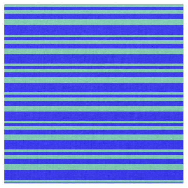 Tela Patrón acuamarino y azul (De cerca)