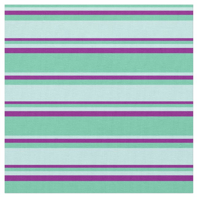 Tela Patrón acuarino, turquesa y morado (De cerca)