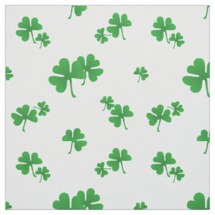 Tela Patrón adorable de trébol irlandés