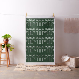 Tela patrón africano de danza tribal blanca verde texti