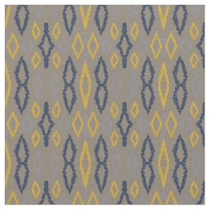 Tela Patrón amarillo azul Ikat marroquí