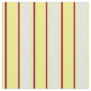 Tela Patrón amarillo, beige y rojo oscuro