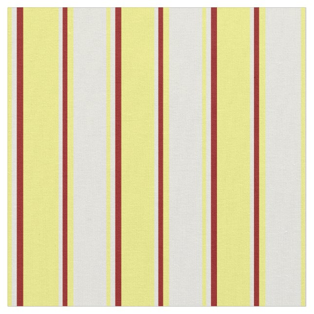 Tela Patrón amarillo, beige y rojo oscuro (De cerca)