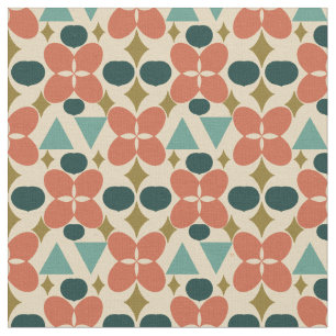 Tela Patrón amarillo de diamante de flores modernas de 