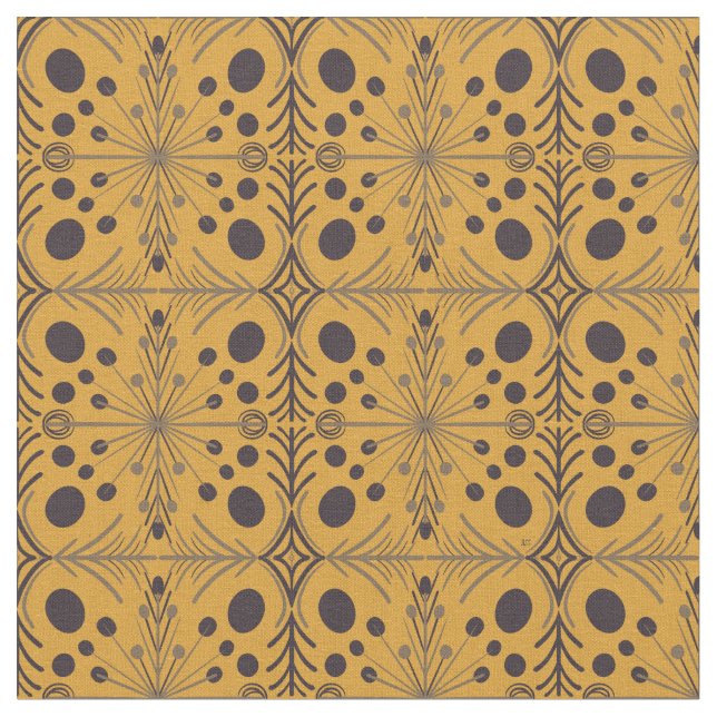 Tela Patrón amarillo de flecha geométrica Boho (De cerca)