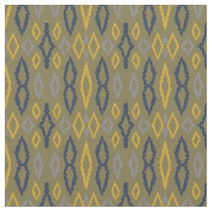 Tela Patrón amarillo verde Ikat marroquí