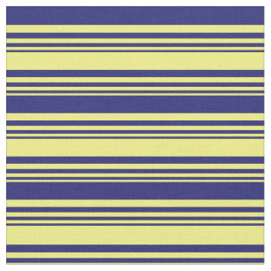 Tela Patrón amarillo y azul de medianoche