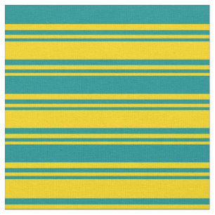 Tela Patrón amarillo y azul oscuro