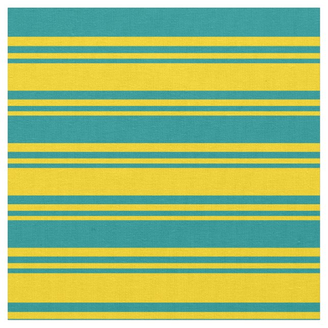 Tela Patrón amarillo y azul oscuro (De cerca)