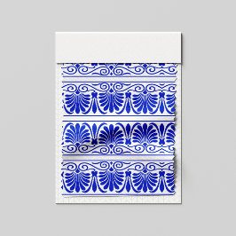 Tela Patrón árabe del Mediterráneo griego Azul