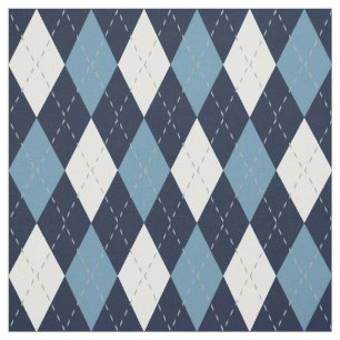 Tela Patrón argla azul y blanco de la marina