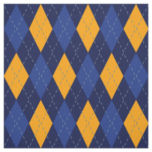 Tela Patrón argla azul y dorado de la marina