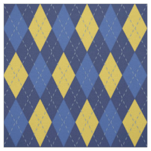 Tela Patrón argla azul y dorado de la marina