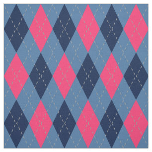 Tela Patrón argla rosa y azul