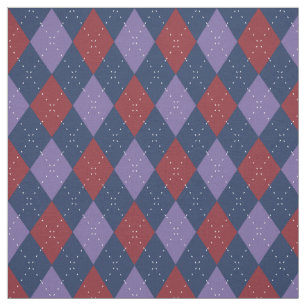 Tela Patrón argyle púrpura y rojo