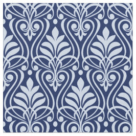 Tela Patrón Art Deco 01 - Azul Lavender sobre azul oscu