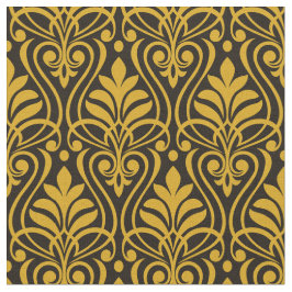 Tela Patrón Art Deco 01 - Deco Gold 2 en negro