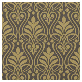 Tela Patrón Art Deco 01 - Deco Gold sobre Deco Black