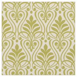 Tela Patrón Art Deco 01 - Deco Oro en blanco