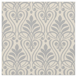 Tela Patrón Art Deco 01 - Gris español sobre blanco rot